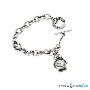 Aeropostale Silver Tone Penguin Charm Toggle Bracelet